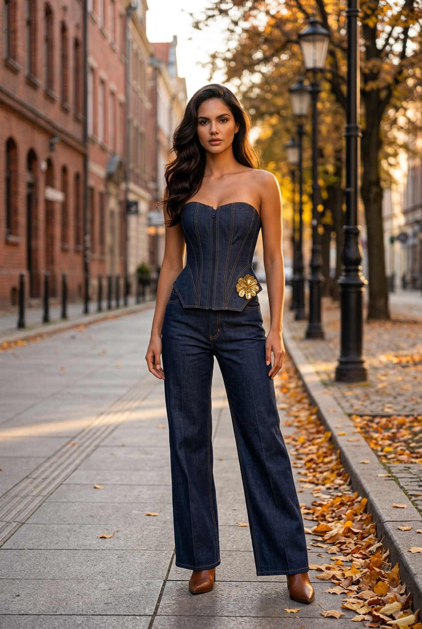 Corset Garage Denim - imagine 3