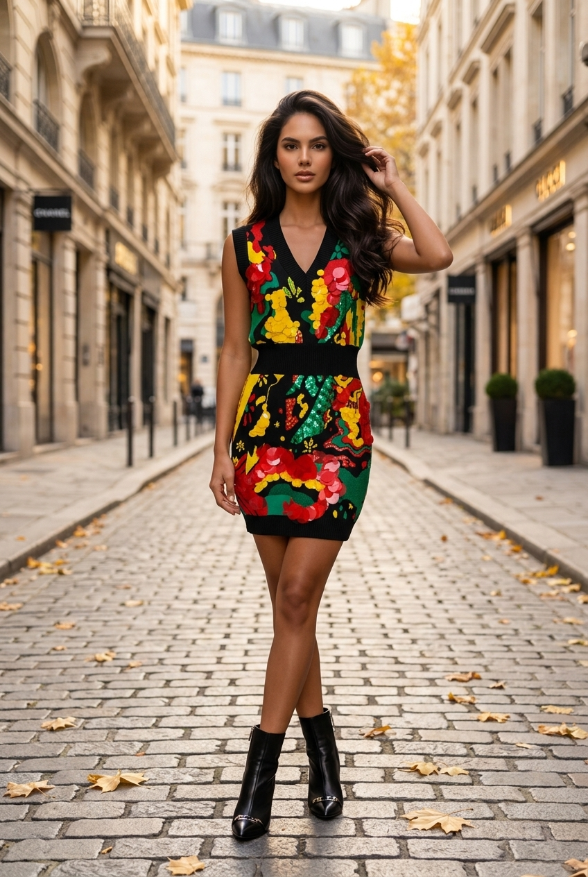 Rochie tricotată Attic & Barn - imagine 2