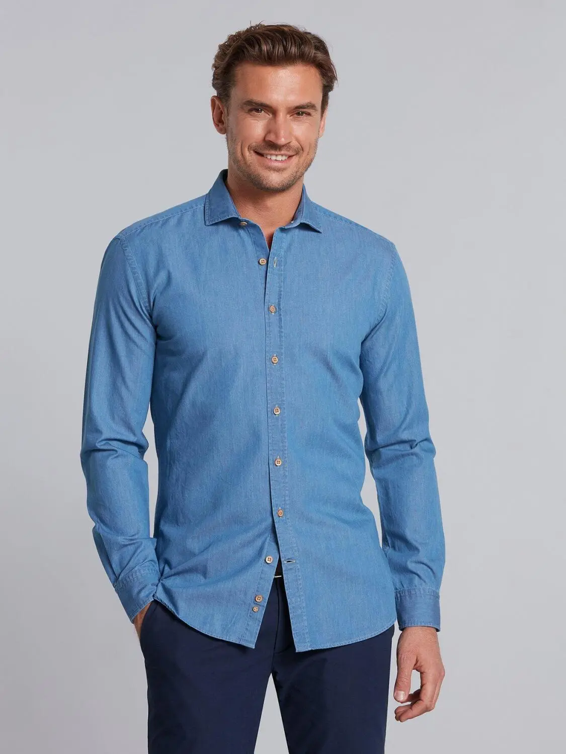 Camasa Cafe Coton Denim - imagine 6
