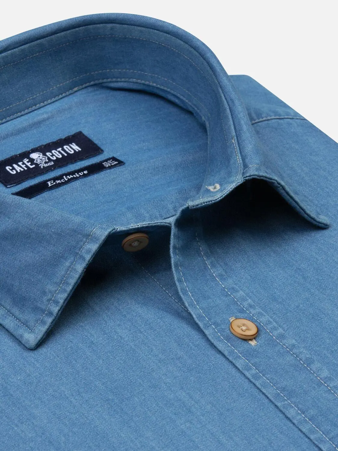 Camasa Cafe Coton Denim - imagine 3